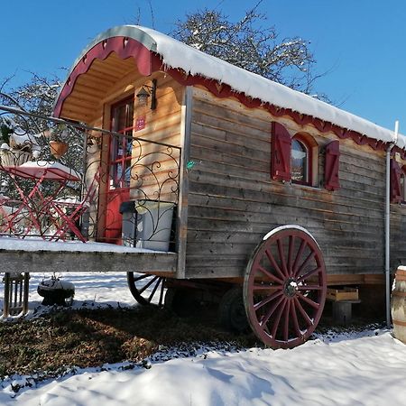 Bed and Breakfast Roulotte Le Temps De Rever Saint-Michel-sur-Meurthe Exterior foto